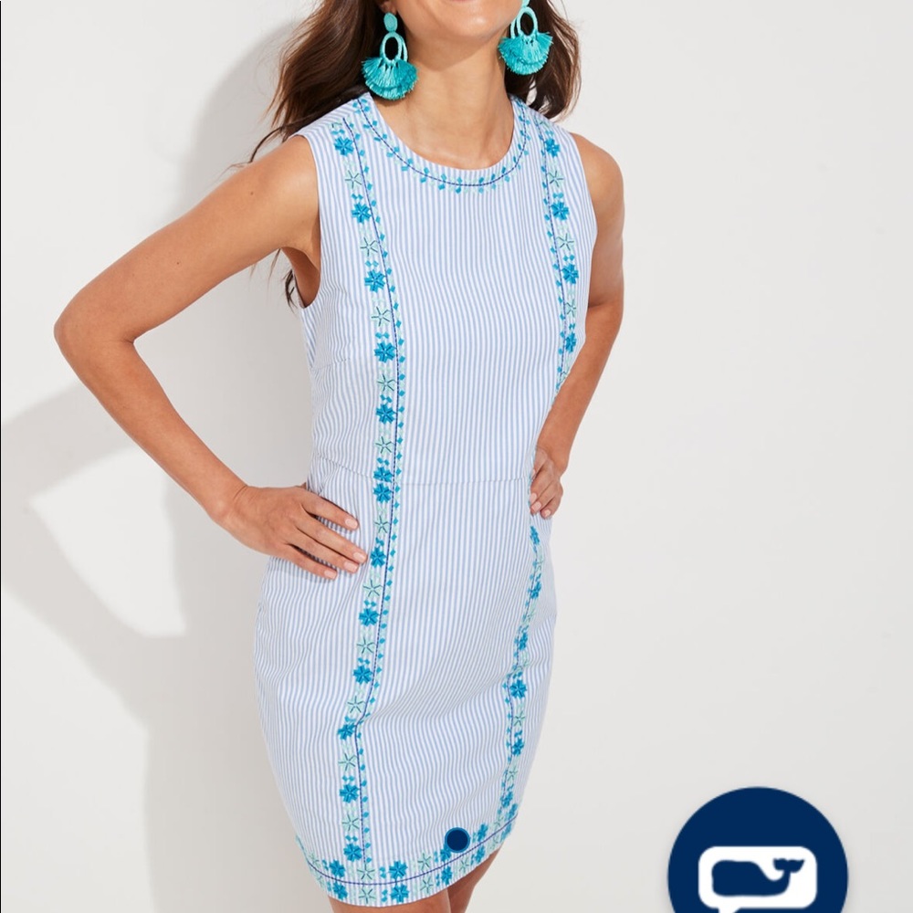 Vineyard Vines Pop Embroider Shift Dress